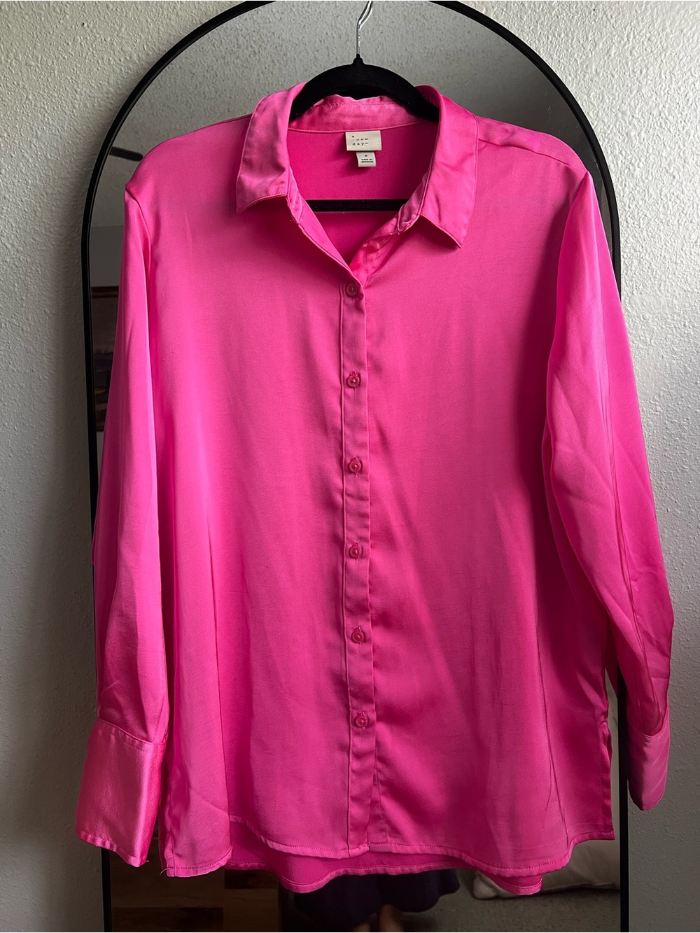 a new day Hot Pink Button-Down Shirt